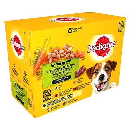 PEDIGREE® Maaltijdzakjes Adult Mix Selectie in Saus Thumb
