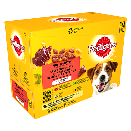 PEDIGREE® Maaltijdzakjes Adult Mix Selectie in Gelei Thumb