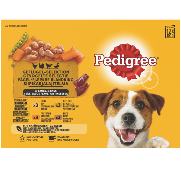 PEDIGREE® Maaltijdzakjes Adult Gevogelte in Saus