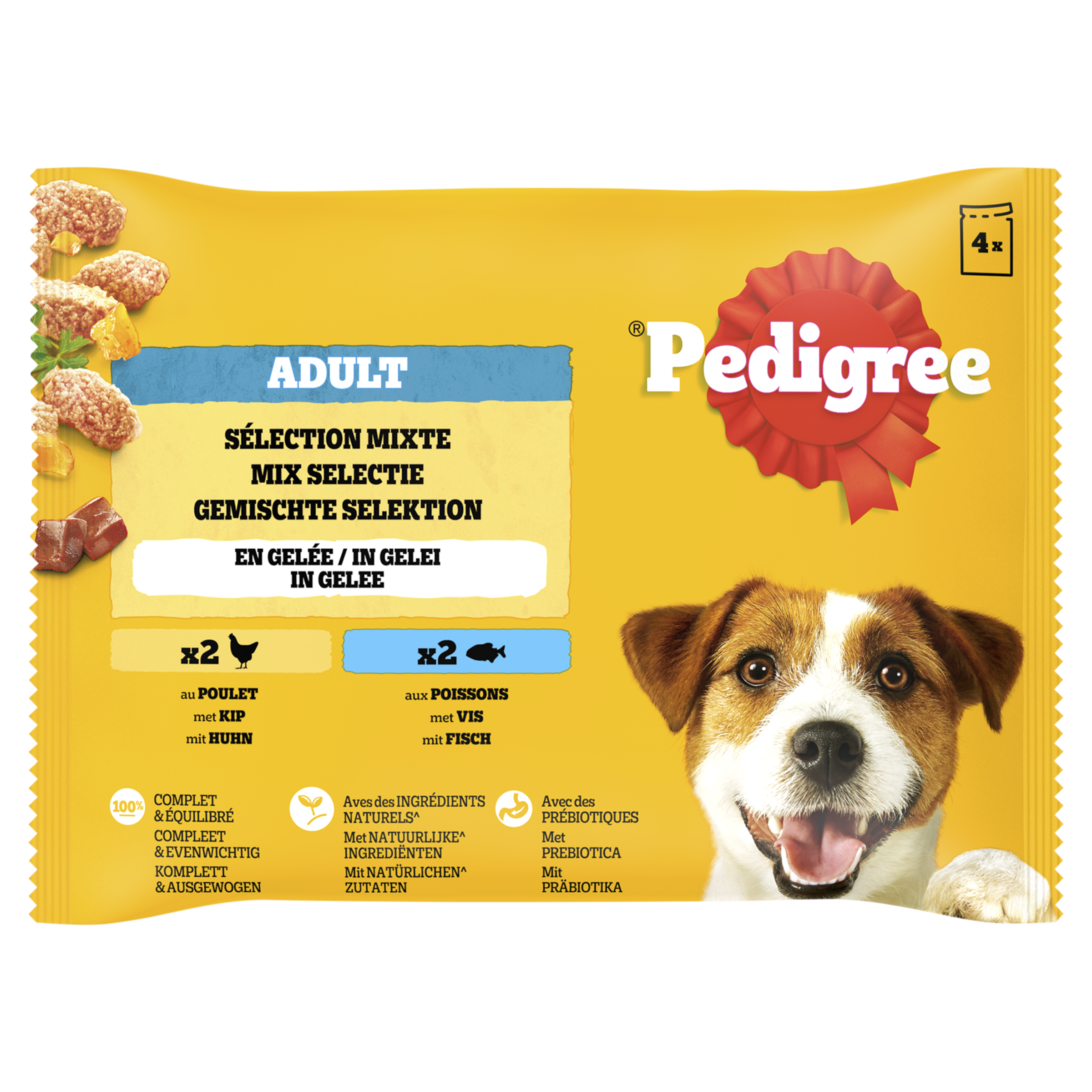 PEDIGREE® Maaltijdzakjes Adult Kip & Vis Selectie in Gelei